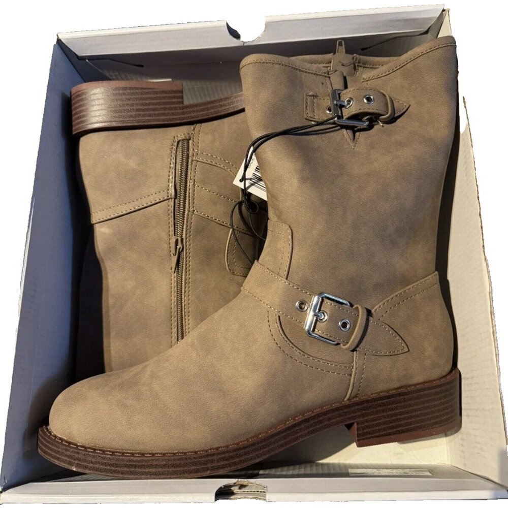dv Dolce Vita Brown Ankle Boots Moto Boot Dark Taupe US Sz. 6 | item 1795738